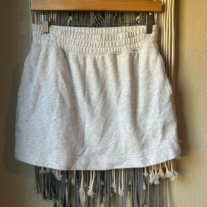 Aerie Light Gray Fleece Skirt